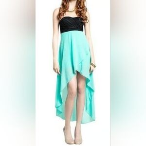 Trixxi Women's Black and Blue Strapless Dress